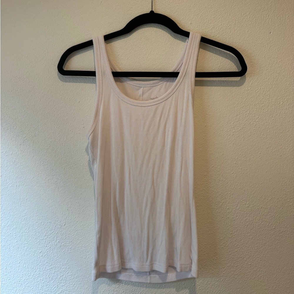 nuuds White Scoop Neck Tank Top